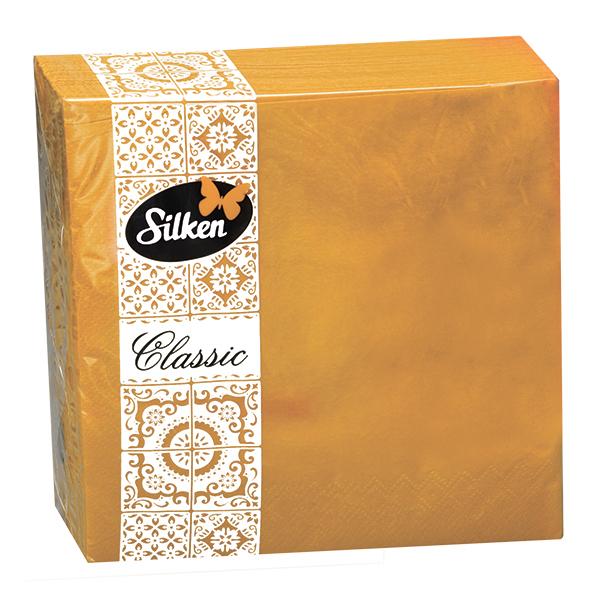 Серветки паперові Classic Жовті TM Silken 2 шар 50 шт -розмір 33*33 см
